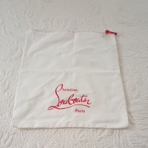 Christian Louboutin White With Red Letter Dust Bag Luxury